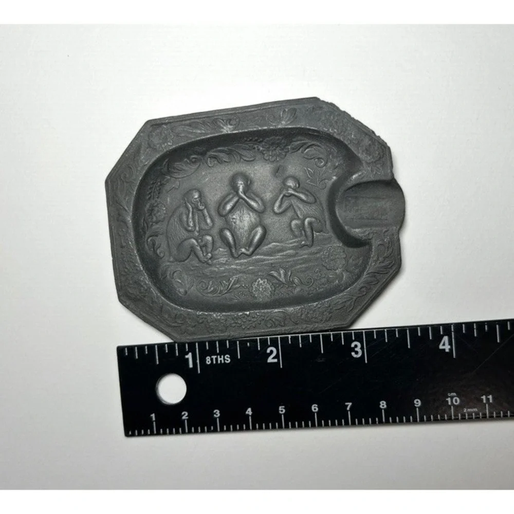 Tin Vintage Truth Of Man Monkey Ashtray